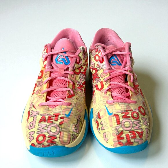 Nike Zoom Freak 4 Letter Bros Shoes Mens 7 8.5 W Vanilla Coral Chalk FB9503 200 - Picture 2 of 11